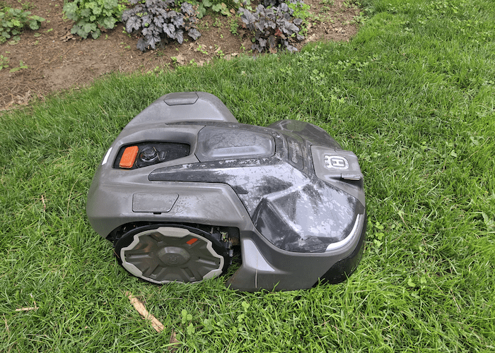 image of Husky auto mower for "Are Auto-Mowers Changing Turfgrass Structure?" blog.